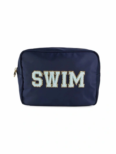 Shop Stoney Clover Lane Swim Large Pouch In Sapphire In Blue