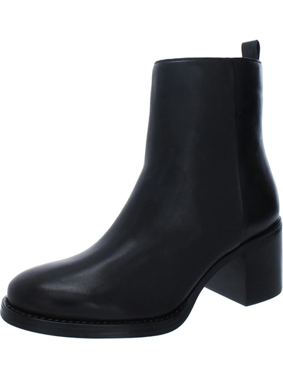 Shop Vince Camuto Zeorsh Womens Leather Round Toe Ankle Boots In Black