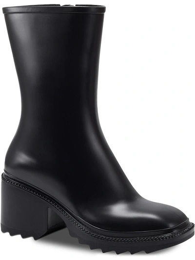 Shop Inc Everett Womens Faux Leather Outdoor Rain Boots In Black