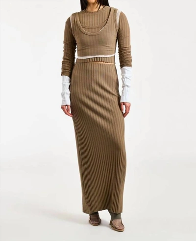 Shop Cotton Citizen Capri Maxi Skirt In Dark Chai In Brown