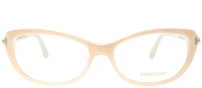 Shop Tom Ford Ft 5286 Cat-eye Eyeglasses In White