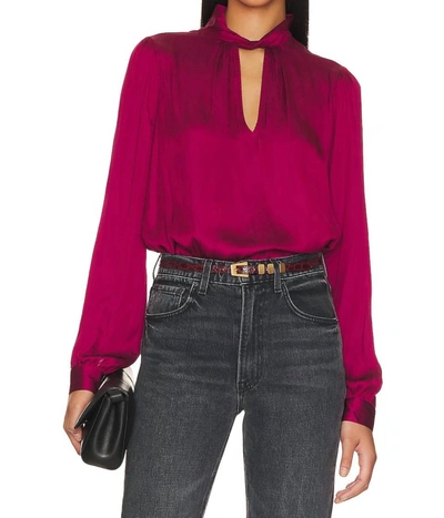 Shop Paige Ceres Blouse In Mulberry In Red