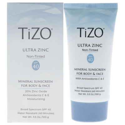 Shop Tizo Ultra Zinc Body And Face Non-tinted Spf 40 For Unisex 3.5 oz Sunscreen