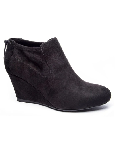 Shop Cl By Laundry Viva Womens Faux Suede Wedge Ankle Boots In Black