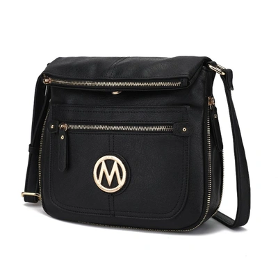 Mkf Collection By Mia K Luciana Vegan Leather Crossbody Handbag In Black