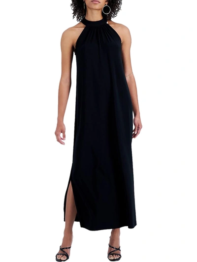 Shop Bar Iii Womens Halter Calf Midi Dress In Black