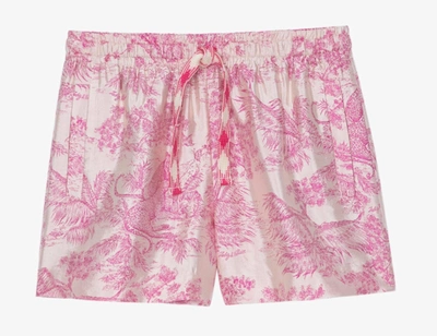 Shop Zadig & Voltaire Paxi Jac Toile De Jouy Shorts In Pink Toile