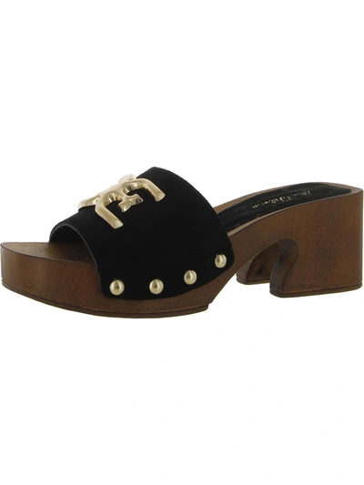 Shop Sam Edelman Francina Womens Studded Slip-on Platform Sandals In Black