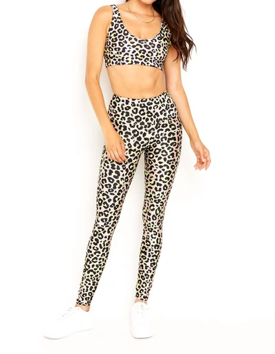 Goldsheep Neon Leggings In Nude Cheetah In Multi
