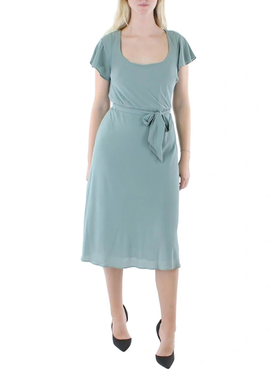 Ralph Lauren Womens Belted Calf Midi Dress In Multi