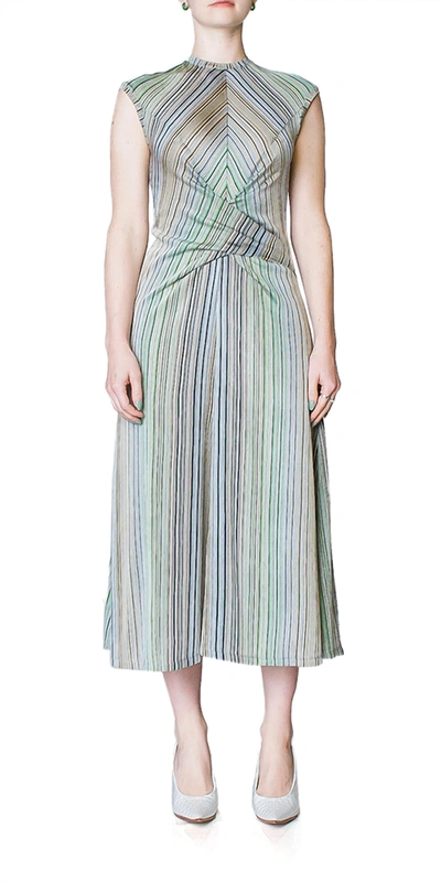 Shop Beaufille Chagall Striped Knit Dress In Blue Stripe