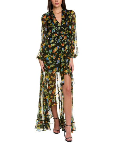 Shop Caroline Constas Vivian Silk Maxi Dress In Multi