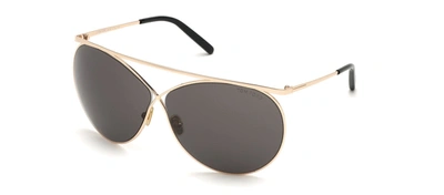 Shop Tom Ford Stevie W Ft0761 Geometric Sunglasses In Black