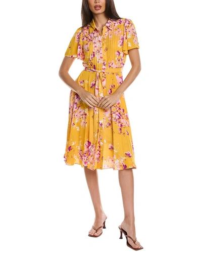 Shop Nanette Lepore Chiffon Dress In Yellow