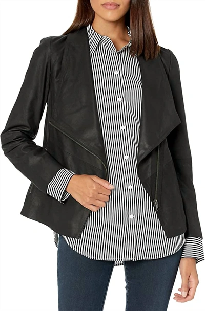 Shop Bb Dakota Eastside Leather Jacket In Black