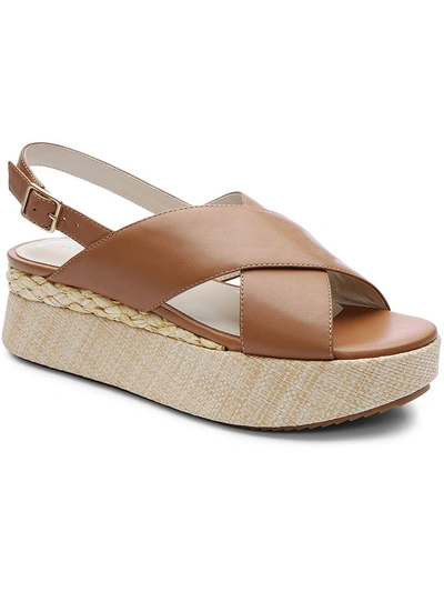 Shop Sanctuary Sa-allsmiles Womens Leather Ankle Strap Espadrilles In Brown