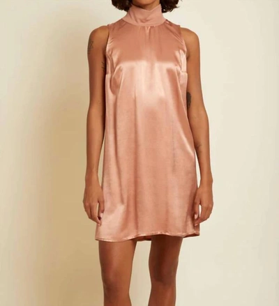 Shop Nation Ltd Jett Mock Neck Dress In Bisou In Pink