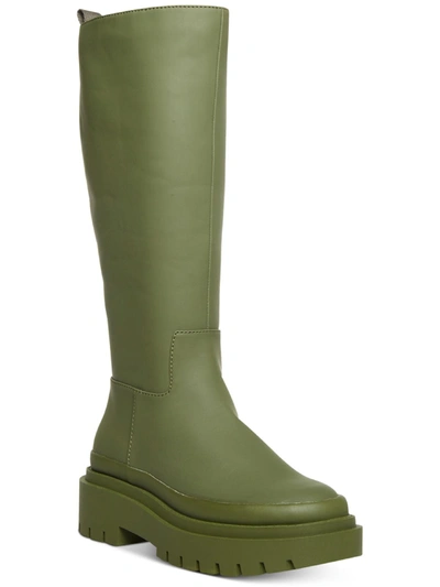 Shop Cool Planet By Steve Madden Magicc Womens Padded Insole Tall Knee-high Boots In Green