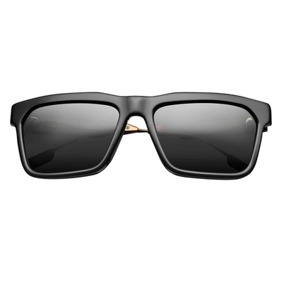 Shop Ivi Vision Deano - Grey Ar Lens In Polished Black & Copper In Multi