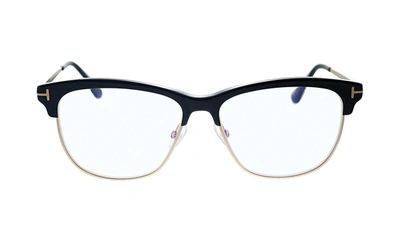 Tom Ford Ft5546-b 001 Cateye Optical Blue Block Frames In Blue
