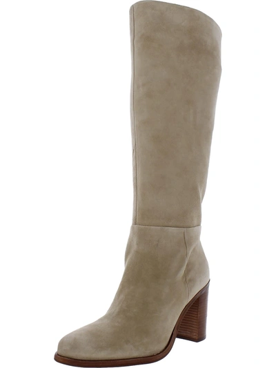 Shop Vince Camuto Parnela Womens Suede Side Zip Knee-high Boots In Multi