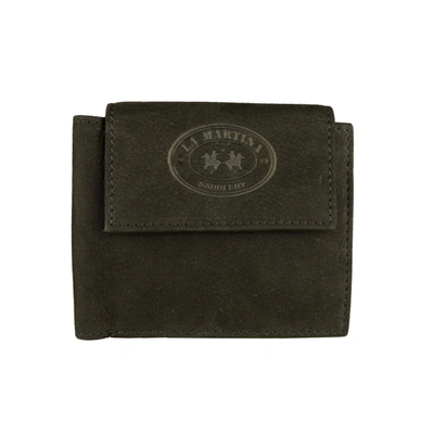 Shop La Martina Leather Men's Wallet In Black