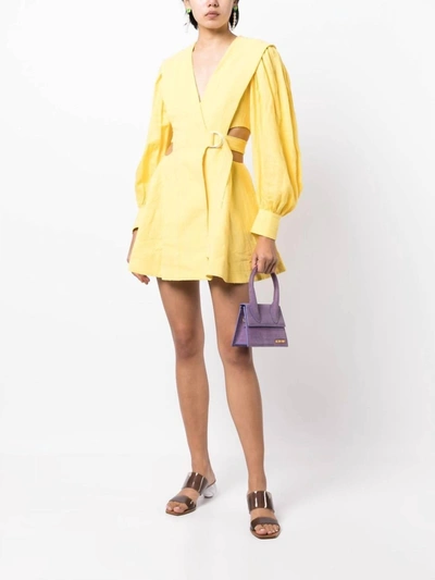 Shop Acler Flitwick Dress In Lemon Yellow