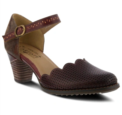 Shop Spring Step Shoes Parchelle Mary Jane Sandal In Bordeaux In Brown