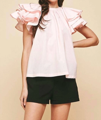 Shop Pinch You Make My Heart Flutter Top In Pink