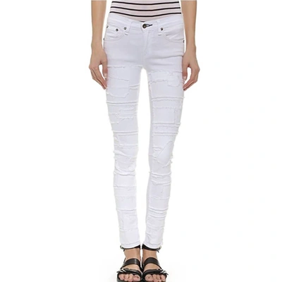 Shop Rag & Bone Torn Skinny Jean In White