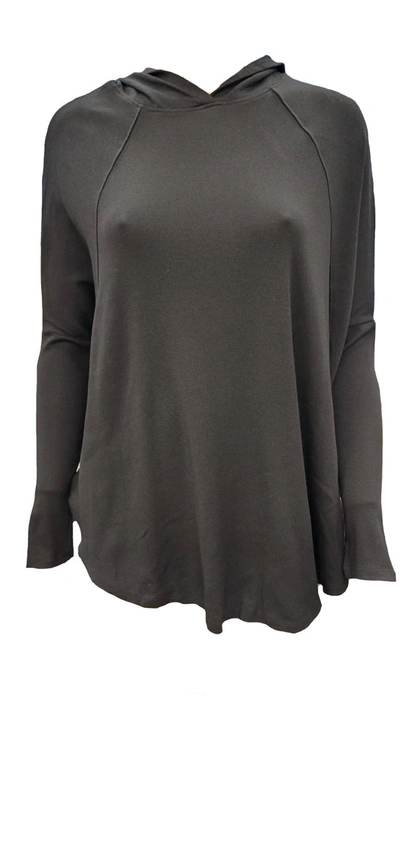 Shop Pj Harlow Tara Long Sleeve Hoodie With Pocket In Black