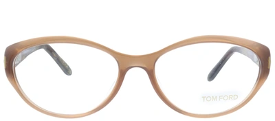Shop Tom Ford Ft 4244 Oval Eyeglasses In White