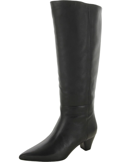 Shop Vince Farida Womens Suede Heels Knee-high Boots In Black