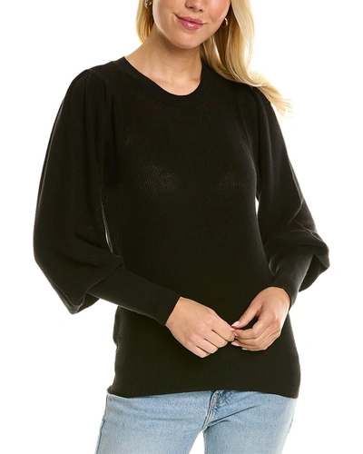 Shop Autumn Cashmere Cotton By  Juliette Sleeve Sweater In Black