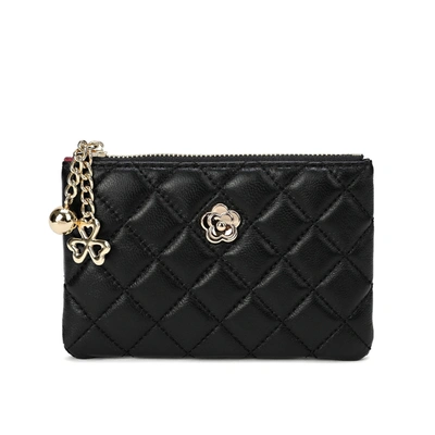 Shop Tiffany & Fred Paris Tiffany & Fred Quilted Leather Wallet In Black