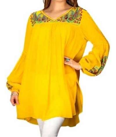 Shop Vintage Collection Zoey Tunic In Yellow