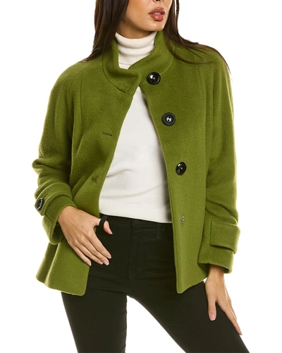 Shop Cinzia Rocca Icons Cinzia Rocca Wool & Alpaca-blend Coat In Green