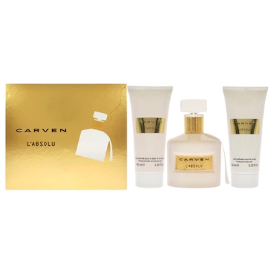 Shop Carven Labsolu By  For Women - 3 Pc Gift Set 3.33oz Edp Spray, 3.33oz Perfumed Body Milk, 3.33oz Perf