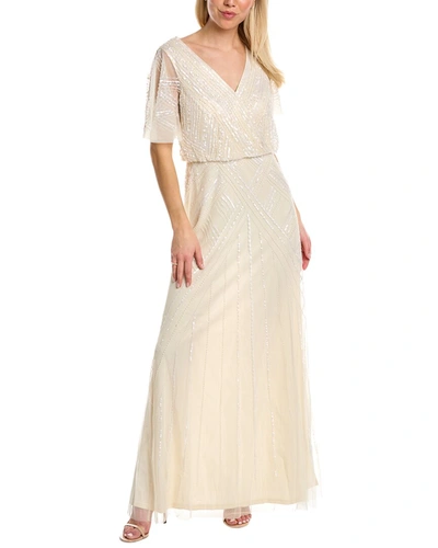 Shop Adrianna Papell Gown In Beige