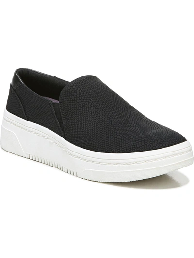 Shop Dr. Scholl's Shoes Madison Next Womens Leather Lifestyle Slip-on Sneakers In Black