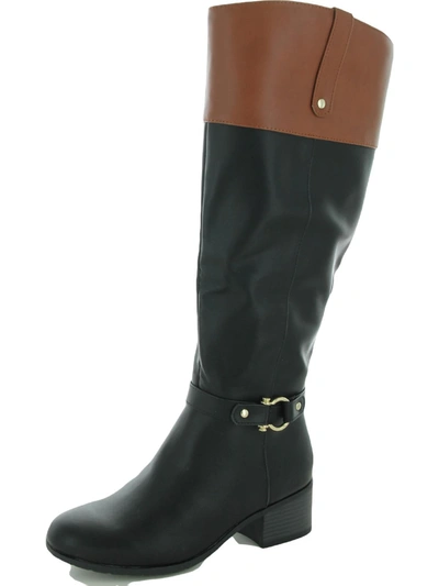 Shop Karen Scott Vickyy Womens Wife Calf Stretch Knee-high Boots In Multi