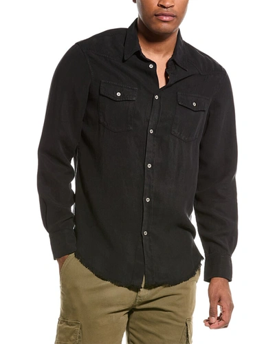 Shop Iro Losbas Linen-blend Shirt In Black
