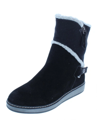 Shop White Mountain Teague Womens Suede Colorblock Winter Boots In Black