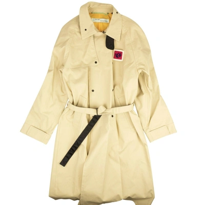 Shop Off-white Beige Contrast Trench Coat In Yellow