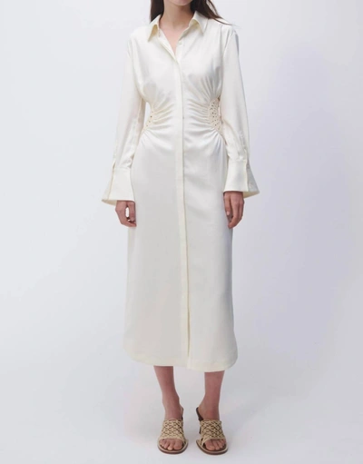 Shop Jonathan Simkhai Rhoda Fossil Crochet Dress In Natural In White