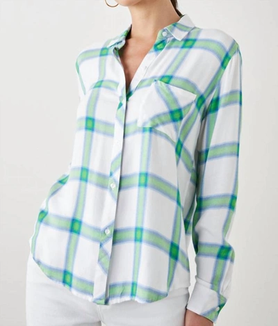 Shop Rails Hunter Button Up Shirt In Azure Lime In Multi