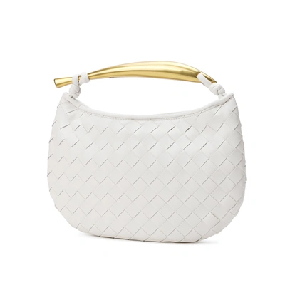Shop Tiffany & Fred Paris Tiffany & Fred Woven Leather Top-handle Bag/clutch In White