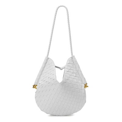 Shop Tiffany & Fred Paris Tiffany & Fred Woven Leather Hobo/shoulder Bag In White