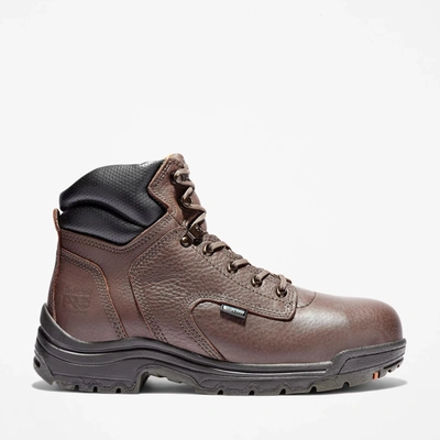 Shop Timberland Men's Titan 6" Alloy Toe Waterproof Work Boot In Brown