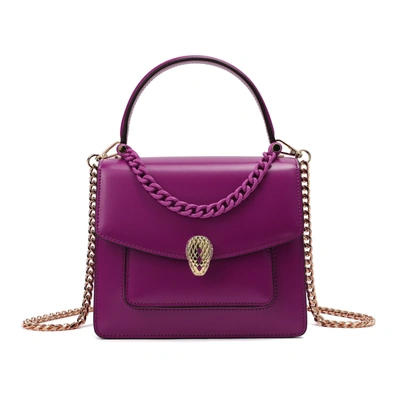Shop Tiffany & Fred Paris Tiffany & Fred Smooth Leather Top-handle Crossbody In Purple